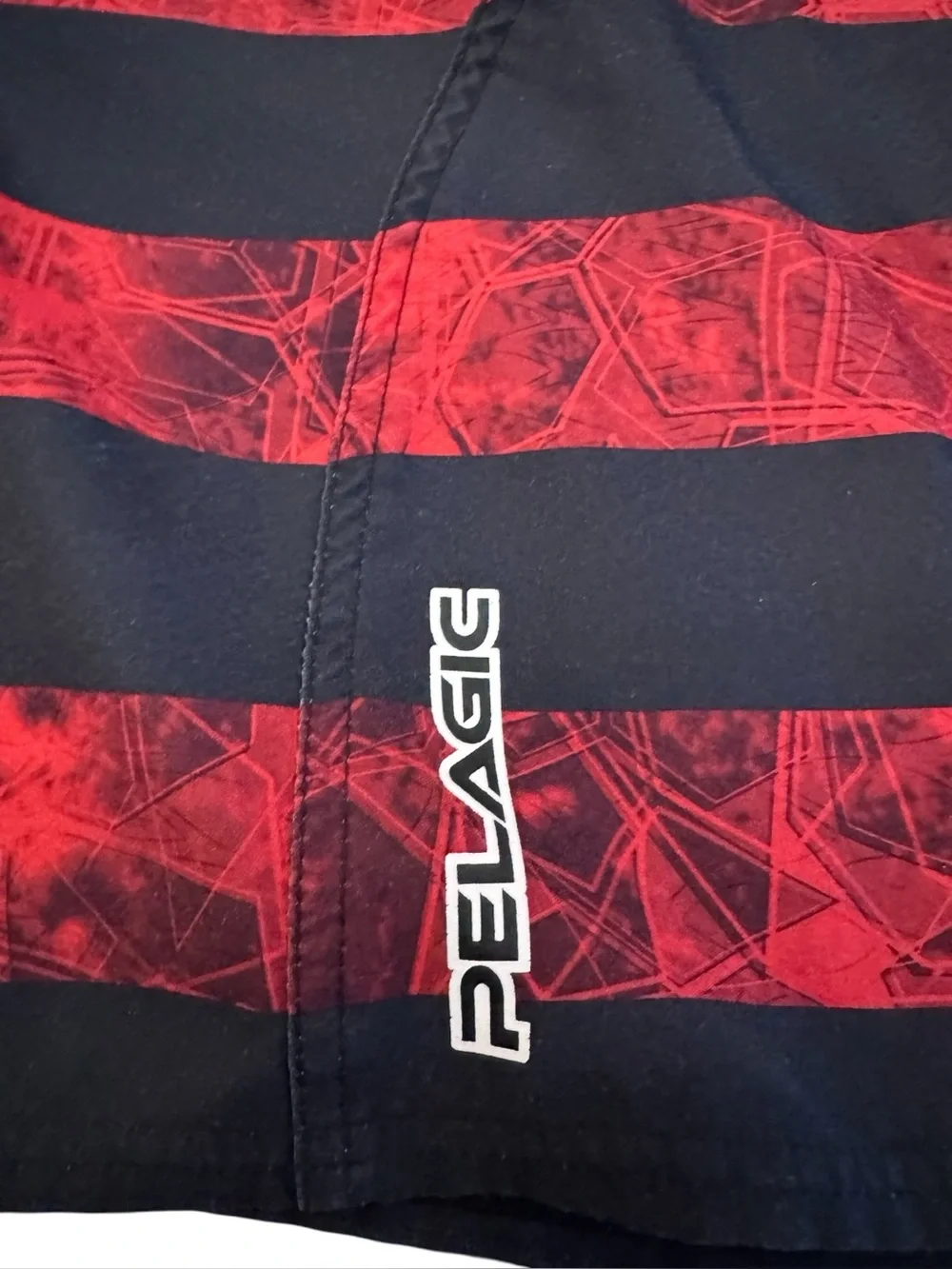 Pelagic Sharkskin Boardshorts Men’s 32 Fishing Swim Trunks Shark Print Stretch